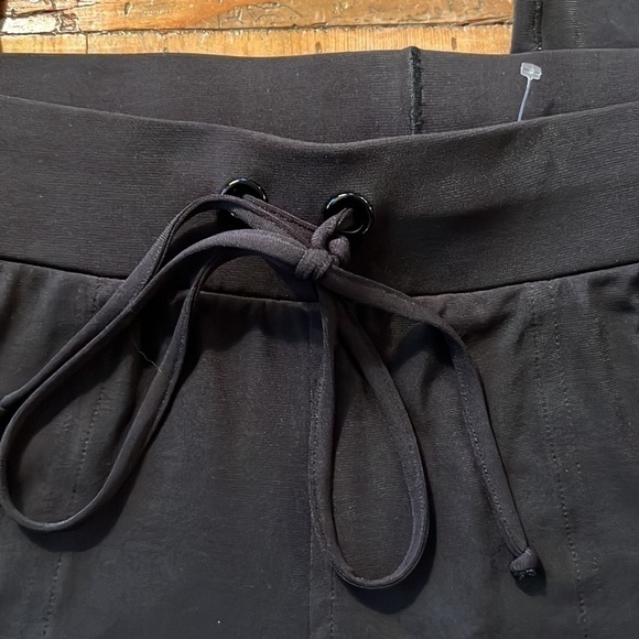 𝅺nwt Eva Varro Elastic Bottom Drawstring Black Jogger Pant M - Picture 7 of 11
